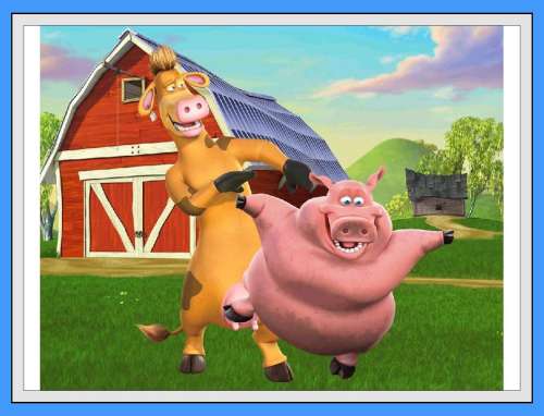 Farm Animals Edible Icing Image - Click Image to Close